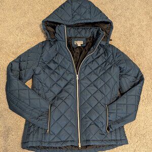 Dover Saddlery Riding Sport quilted puffer jacket, dark teal, Large